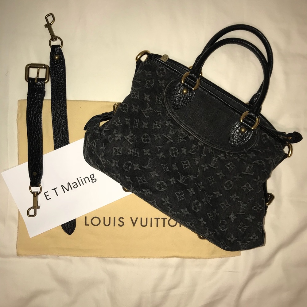 ***SOLD***Authentic Louis Vuitton denim Cabby MM